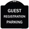 Signmission Guest Registration Parking Heavy-Gauge Aluminum Architectural Sign, 18" x 18", BW-1818-23923 A-DES-BW-1818-23923 - alternate 1